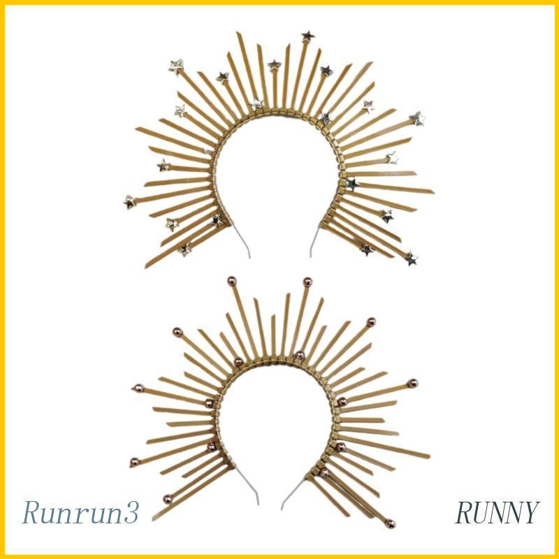 Băng Đô Cài Tóc Hình Ngôi Sao / Vương Miện Vàng Vui Nhộn Cho Dịp Halloween