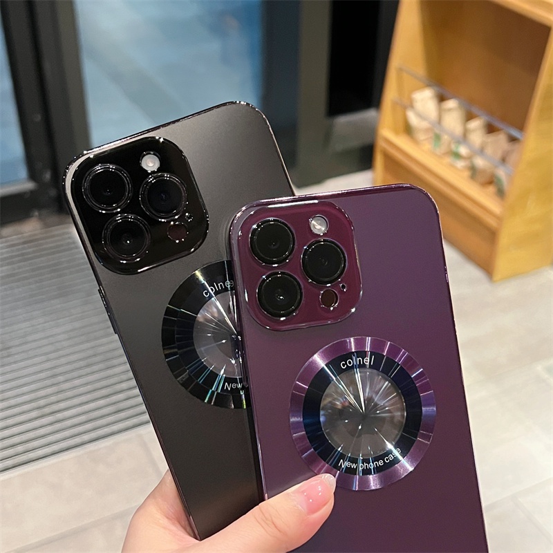 Ốp Điện Thoại iPhone 11 12 13 14 Pro max 14 plus bảo vệ camera case ốp lưng iphone 14 13 12 11 promax plus Nhám Từ Tính Chống Sốc Bảo Vệ Ống Kính Sạc Không Dây Sang Trọng Cho iP 11 12 13 14 Pro max