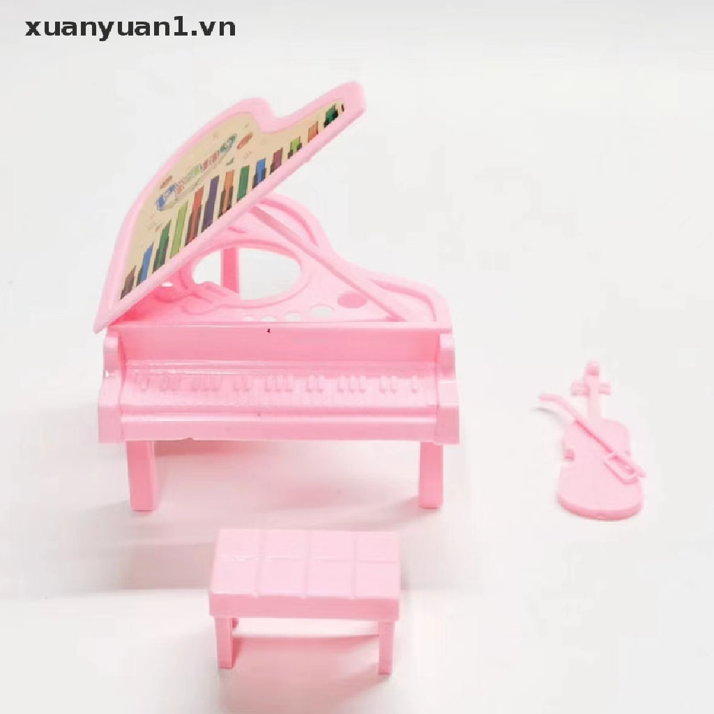 Đàn Piano Mini Tỉ Lệ 1 / 12 Dùng Để Trang Trí Nhà Búp Bê