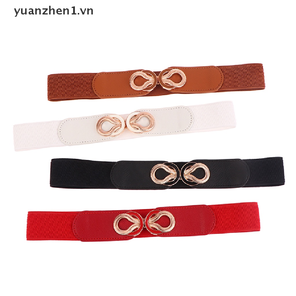Thắt Lưng Co Giãn Khóa Kim Loại Thời Trang Dành Cho Nữ