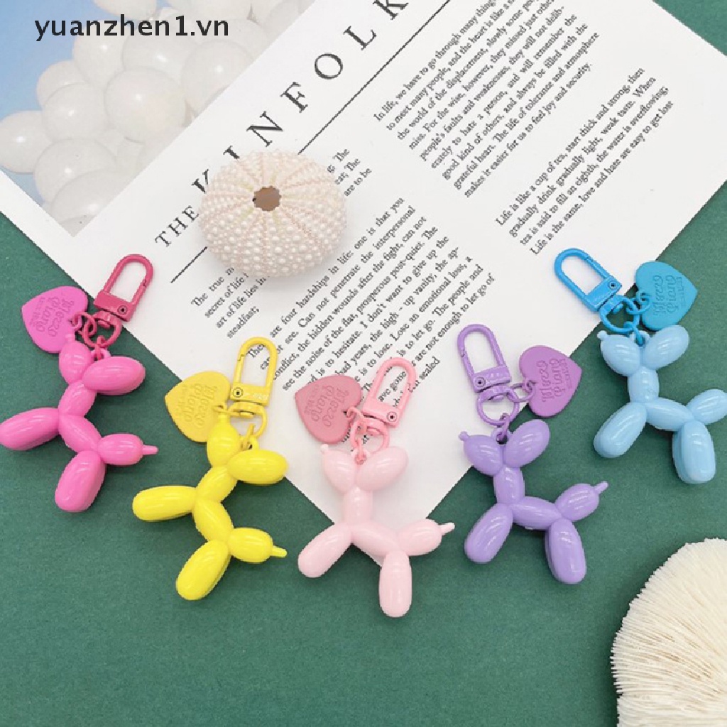 Móc Chìa Khóa Hình Chú Chó Và Bong Bóng Dễ Thương