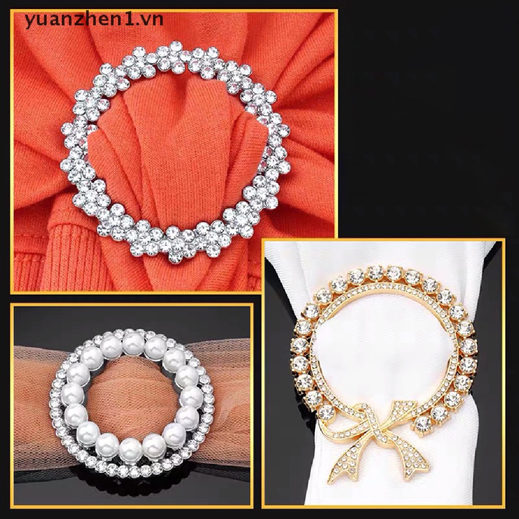 Ghim Cài Khăn Choàng Bằng Hợp Kim Đính Đá Ngọc Trai Phong Cách Hồi Giáo