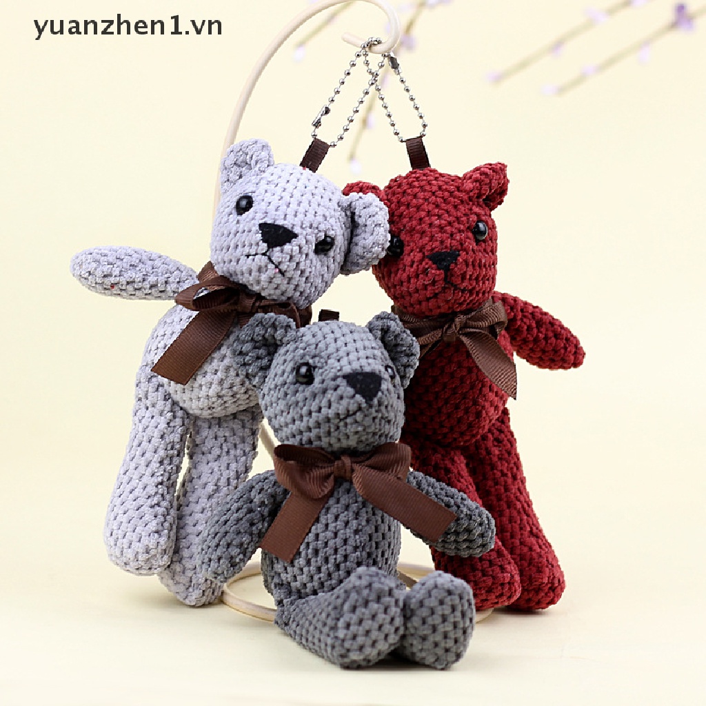 Móc Khóa Hình Gấu Bông Bằng Lông Nhung Dễ Thương