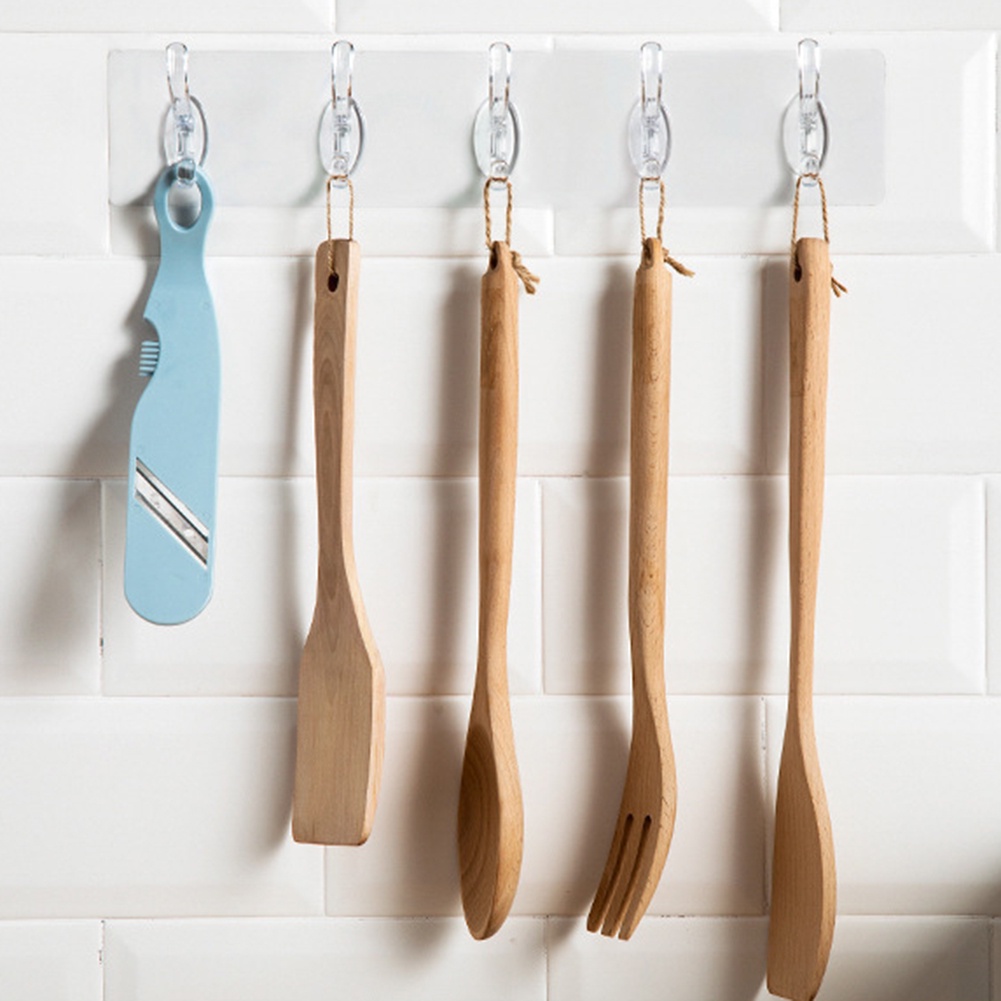 Móc Treo Đồ Dán Tường Trong Suốt Siêu Chắc Tiện Dụng Cho Nhà Bếp / Phòng Tắm