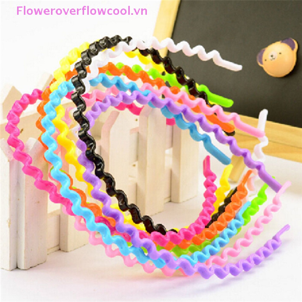 1 / 5 Băng Đô Cài Tóc Gợn Sóng Nhiều Màu Thời Trang