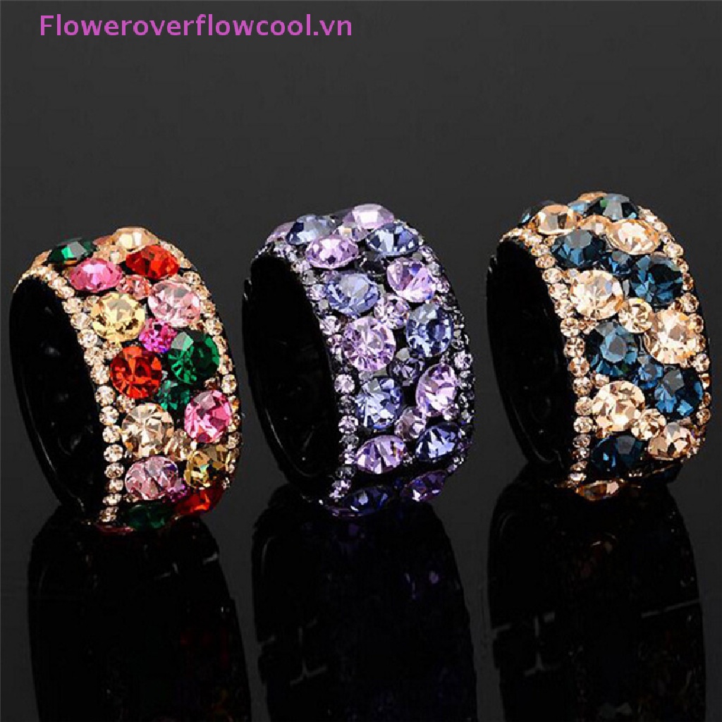 Fofc Kẹp Tóc Đính Kim Cương Pha Lê Mini Cột Tóc Đuôi Ngựa