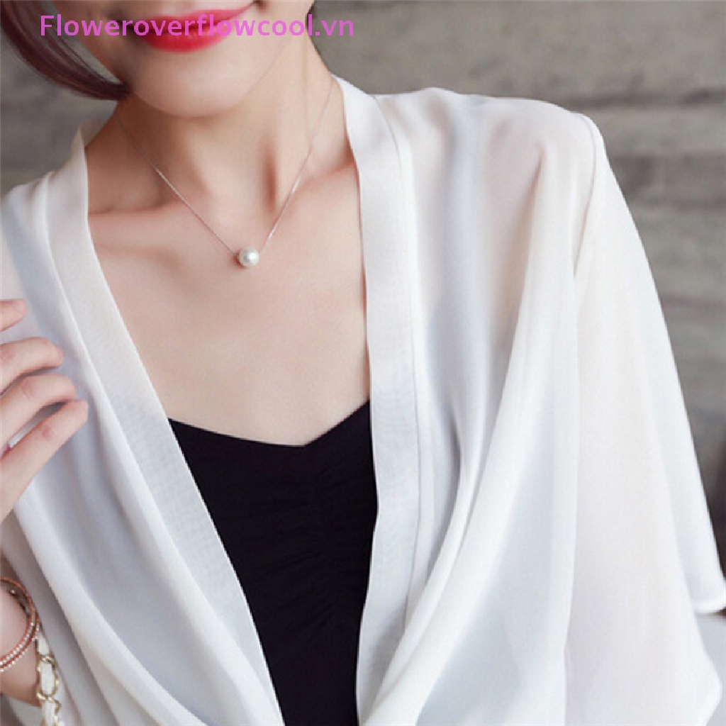 Fofc Áo Choàng Cardigan Chống Nắng Bằng Vải Voan Thời Trang Đi Biển Mùa Hè Cho Nữ
