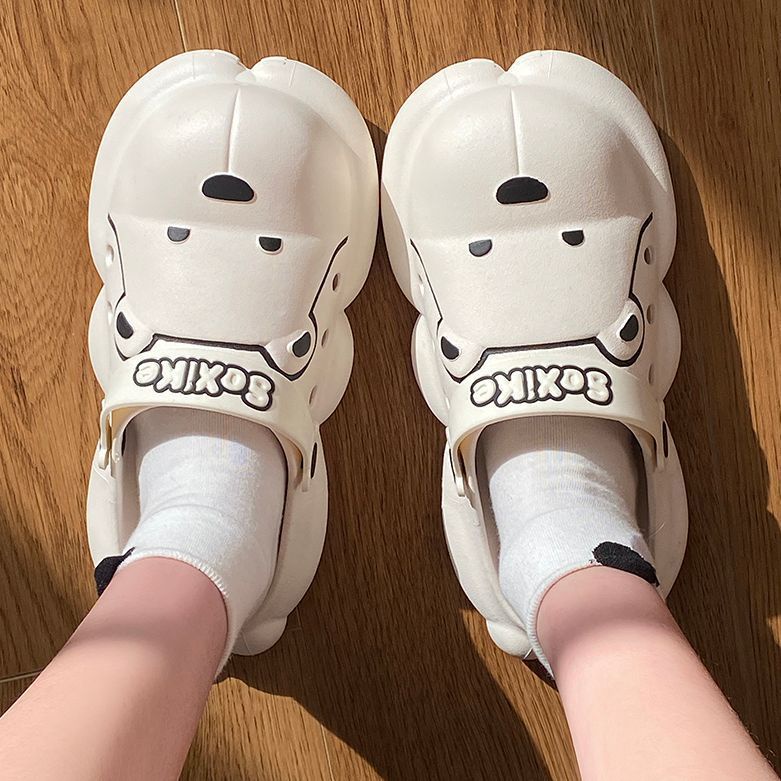 One more shoes⭐Dép Đi Trong Nhà Đế Dày Mềm Mại Chống Trượt Hình Đầu Gấu Dễ Thương Thời Trang Mùa Hè Cho Nữ