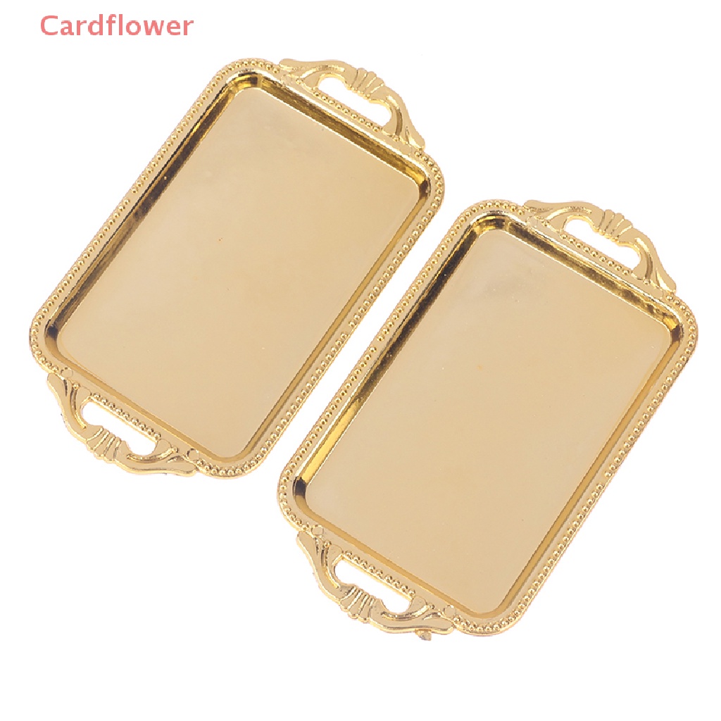 Bộ 2 Khay Trà Mini Bằng Nhựa Dùng Trang Trí Nhà Búp Bê