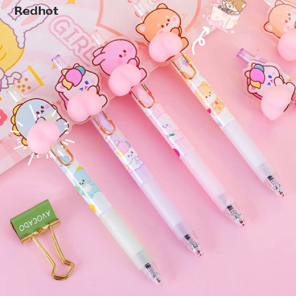 &lt; Redhot &gt; Bút Mực Gel Họa Tiết Hoạt Hình Sáng Tạo Dễ Thương Vui Nhộn Cá Tính Làm Quà Tặng Cho Học Sinh
