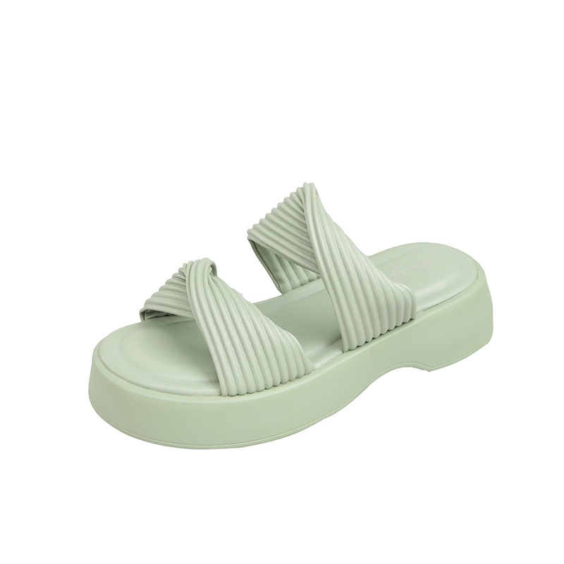 Dép Thời Trang Đế Dày Thoáng Khí Không Trượt Phong Cách Hàn Quốc Cho Nữ