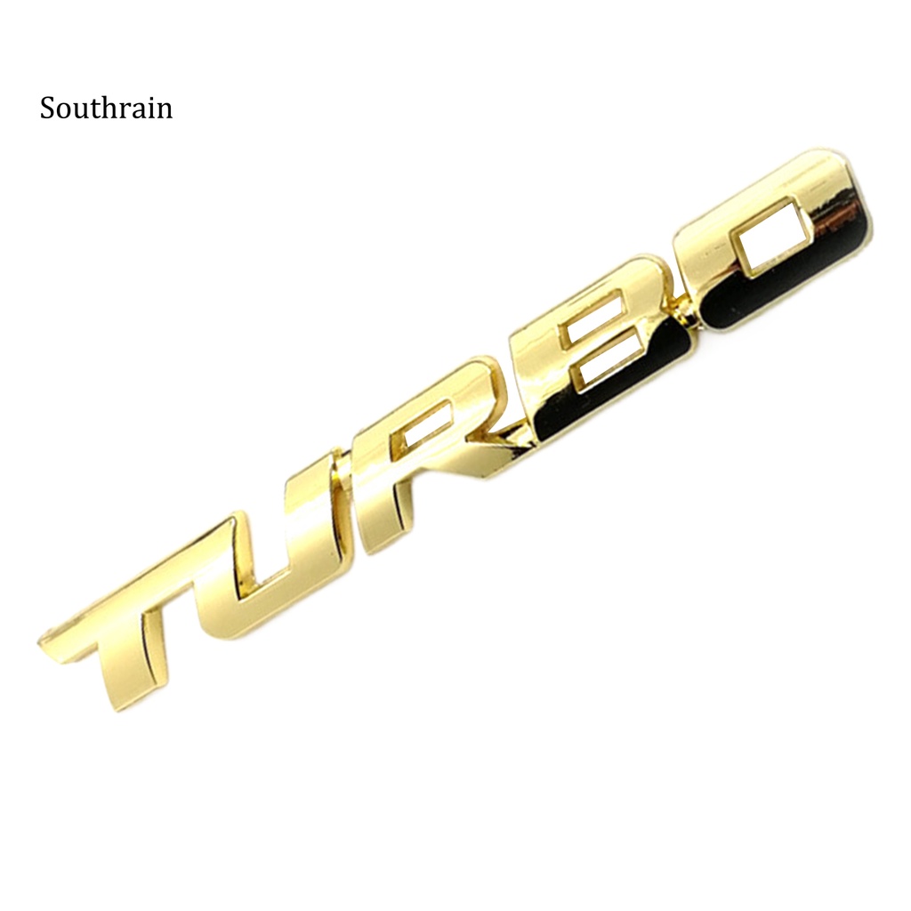 Miếng Dán Chữ Turbo 3D Bằng Hợp Kim Trang Trí Xe Hơi / Xe Máy