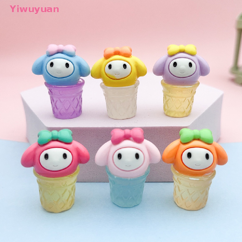 < Yiwuyuan > Set 10 Phụ Kiện Trang Sức Điện Thoại Di Động Hình Que Kem Sanrio Dạ Quang Diy Mới