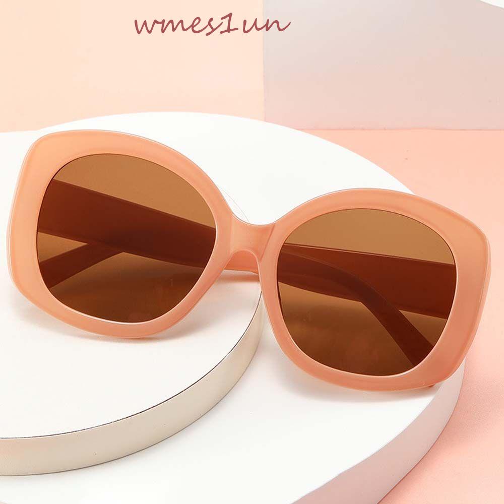 Kính Râm Tròng Tròn Chống Tia UV400 Màu Đen Thương Hiệu WMES15H Họa Tiết Da Báo Sang Trọng Phong Cách Hàn Quốc