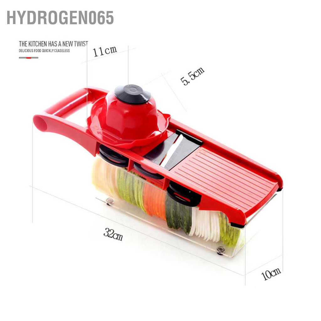 Hydrogen065 Dụng Cụ Cắt Lát Rau Củ 6 Trong 1 Nhà Bếp Thực Phẩm Đa Năng Khoai Tây Chopper Veggie Dicer Cutter with Peeler