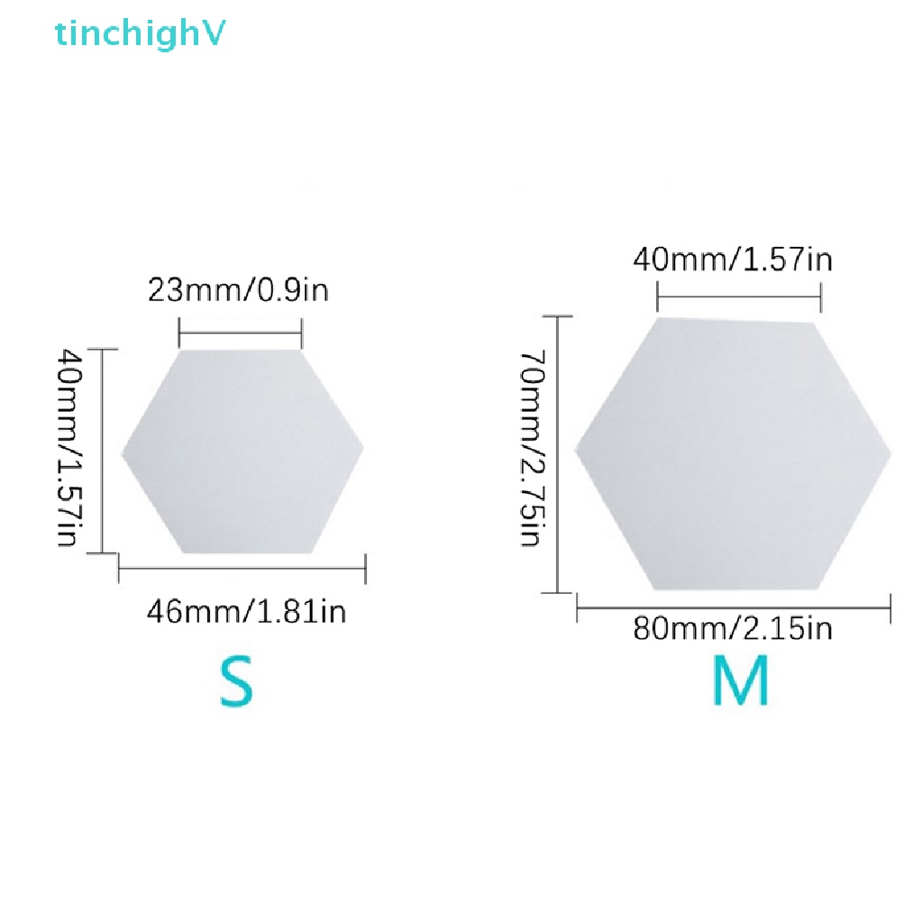 Bộ 12 Miếng Dán Tường Trang Trí Nội Thất Hình Lục Giác Tráng Gương 3D DIY