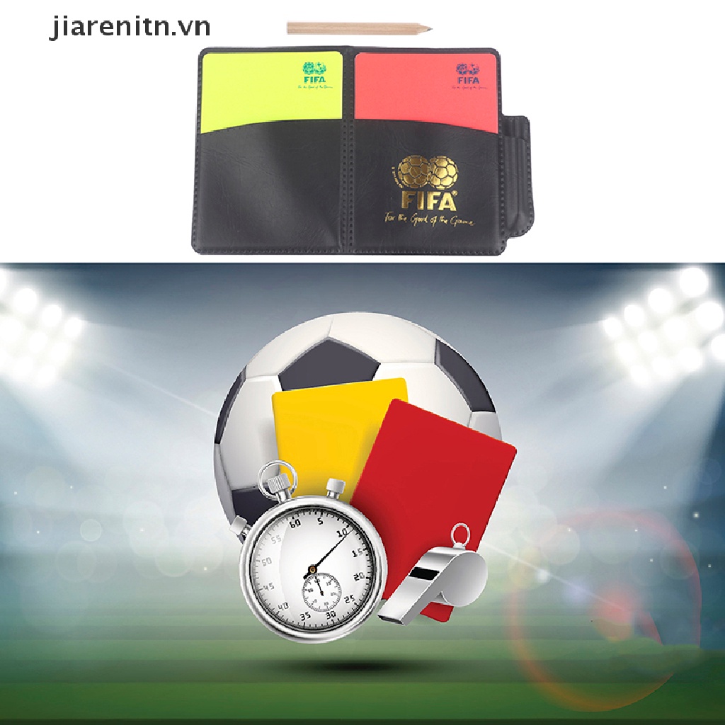 Jiarenitn sport football soccer referee wallet notebook with red card and yellow card vn