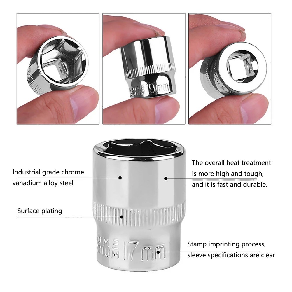 1 Cờ Lê Lục Giác Hai Đầu 6-22mm 3 / 8in