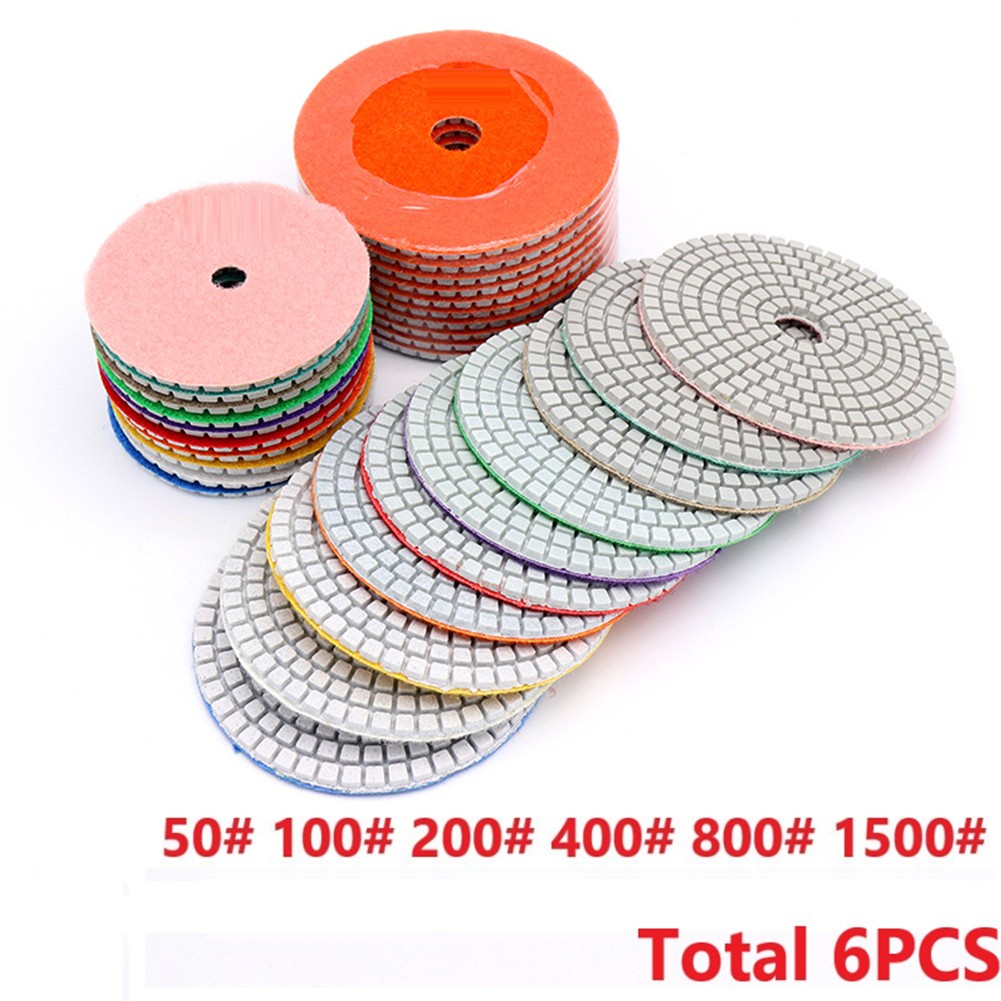 Set 7 Đĩa Mài Đánh Bóng Kim Cương 4 &quot;