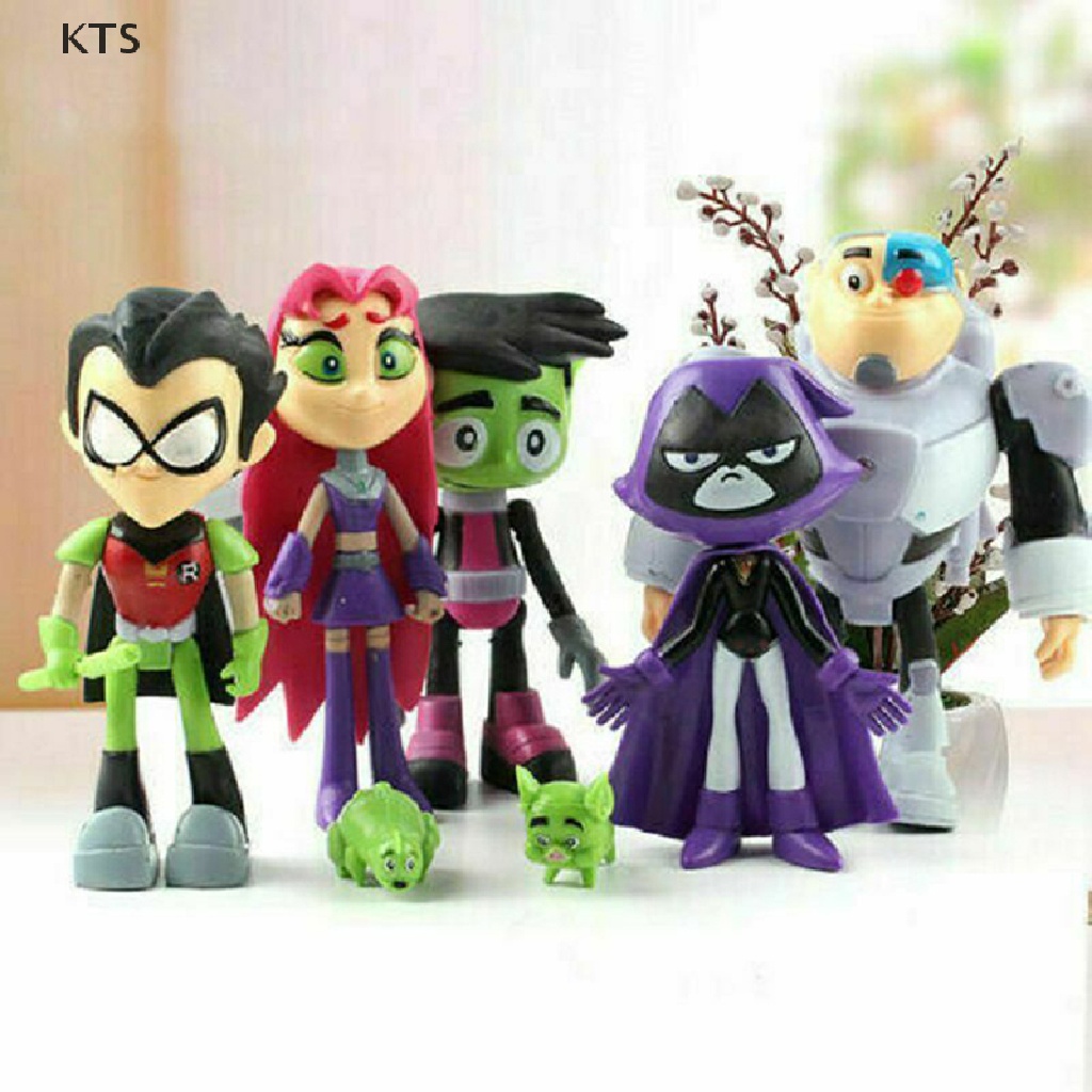Set 7 Mô Hình Các Nhân Vật Trong Phim Hoạt Hình &quot;Teen Titans Go&quot;