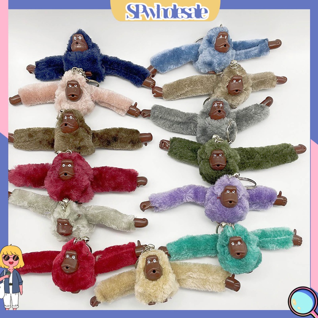<SPwholesale> Móc Khóa Hình Khỉ Nhồi Bông Ba Chiều Mềm Mại Dễ Thương Làm Quà Tặng Sinh Nhật Cho Nữ