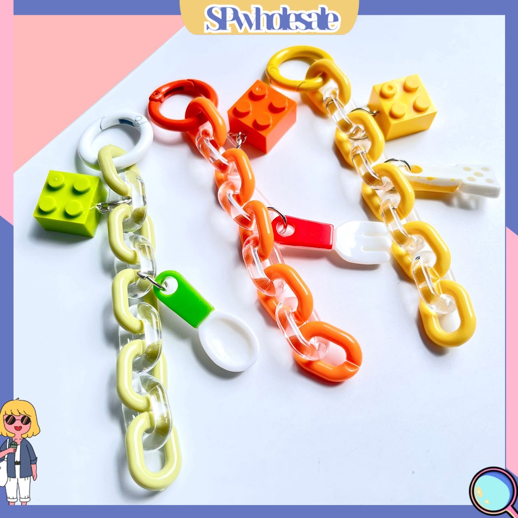 <SPwholesale> Móc Chìa Khóa Dạng Thạch Mặt Dây Chuyền Thạch Không Dễ Vỡ Chống Mài Mòn Trang Trí Độc Đáo Nhiều Màu Sắc Làm Quà