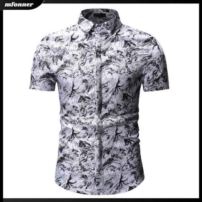 Áo Sơ Mi Tay Ngắn In Họa Tiết Thời Trang Mùa Hè Cho Nam