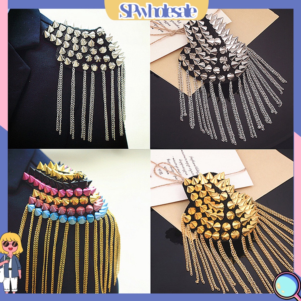 &lt;SPwholesale&gt; Trâm Cài Áo Tua Rua Punk Cổ Điển Trang Trí Quần Áo