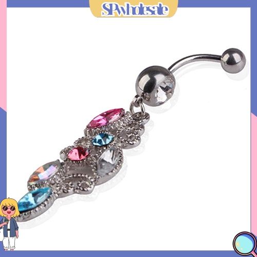 &lt;SPwholesale&gt; Khuyên Rốn Đính Đá Nhiều Màu Sắc Quyến Rũ