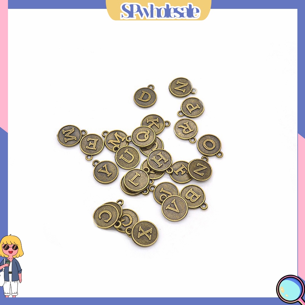 &lt;SPwholesale&gt; Bộ 26 Chữ Cái A-Z Làm Trang Sức