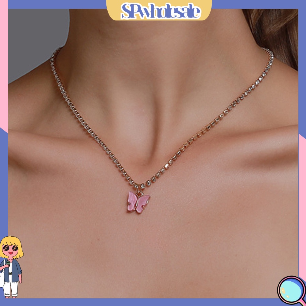 &lt;SPwholesale&gt; Vòng cổ Mặt Hình Bướm Thời Trang Dành Cho Nữ