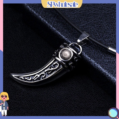 &lt;SPwholesale&gt; Vòng cổ Mặt Răng Sói Bằng Thép Không Gỉ Cho Nam