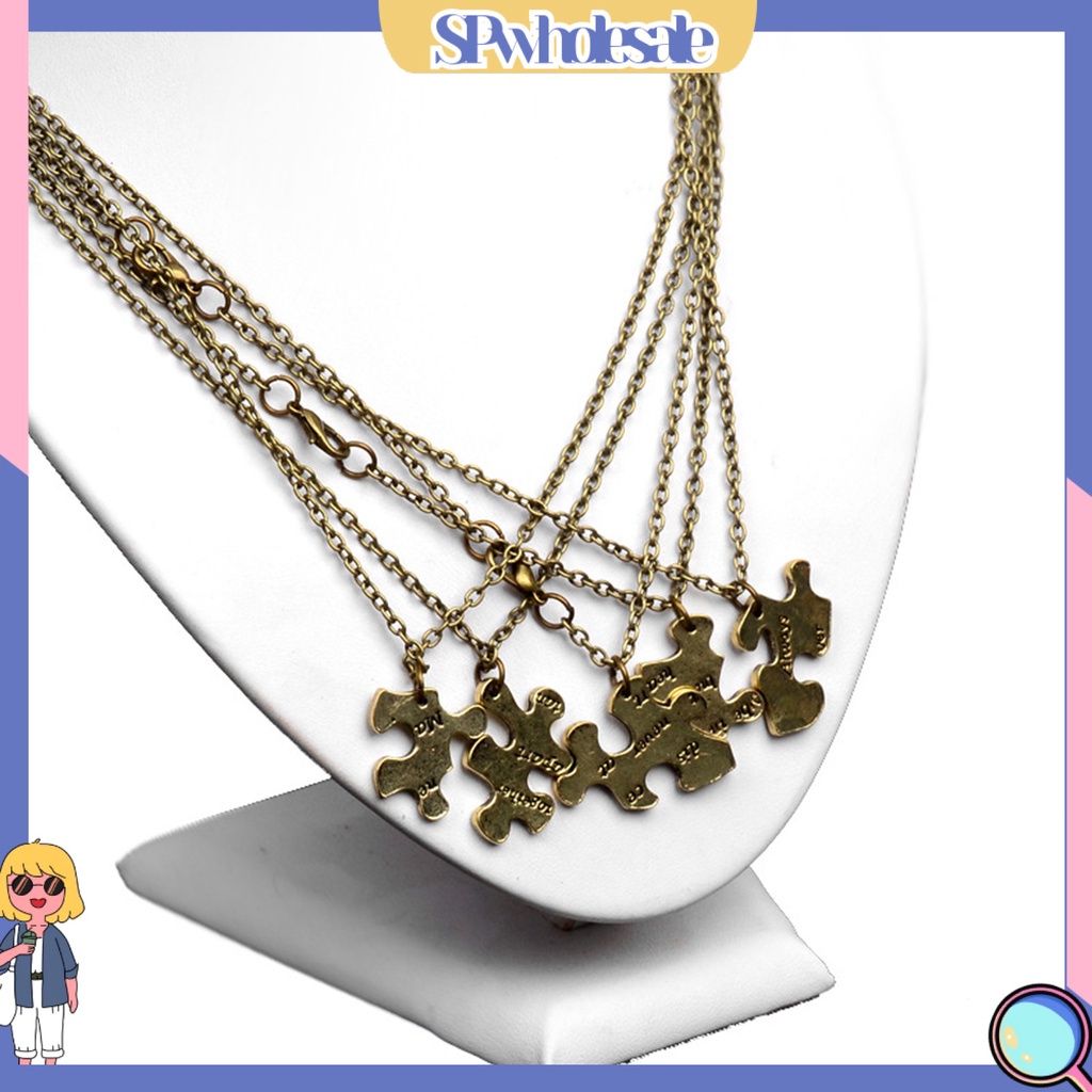 &lt;SPwholesale&gt; Set 5 Dây Chuyền Tình Bạn Mặt Ghép Hình