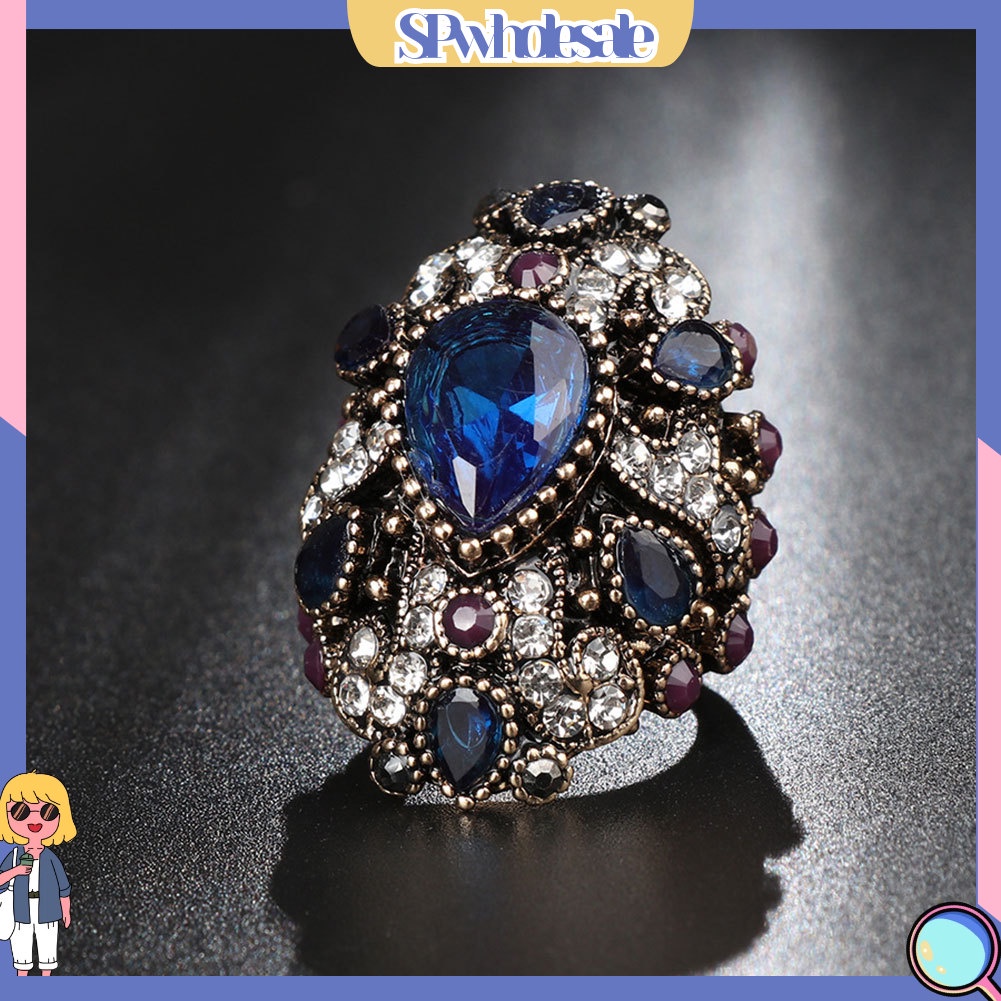 <SPwholesale> Nhẫn Đính Đá Lấp Lánh Thời Trang Cho Nữ