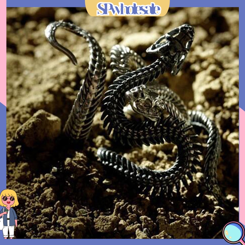 <SPwholesale> Set 2 Nhẫn Đồng Hình Rắn Nhiều Màu Sắc Thời Trang Cho Nam