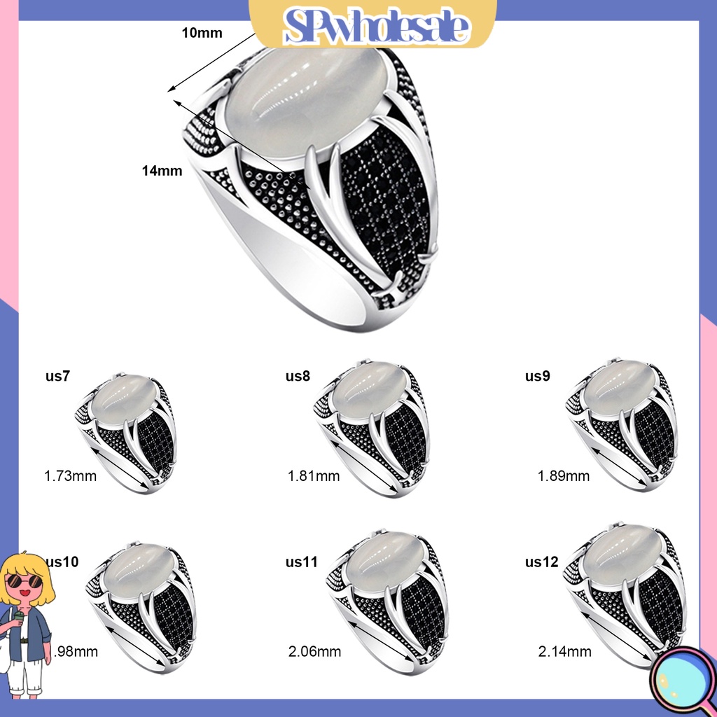<SPwholesale> Nhẫn Đính Hôn Hợp Kim Tinh Tế Thân Thiện Với Da Retro Đơn Giản Cho Nam