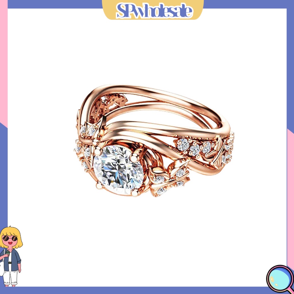 &lt;SPwholesale&gt; Nhẫn Đính Hôn Khoét Lỗ Hình Bướm Cho Nữ