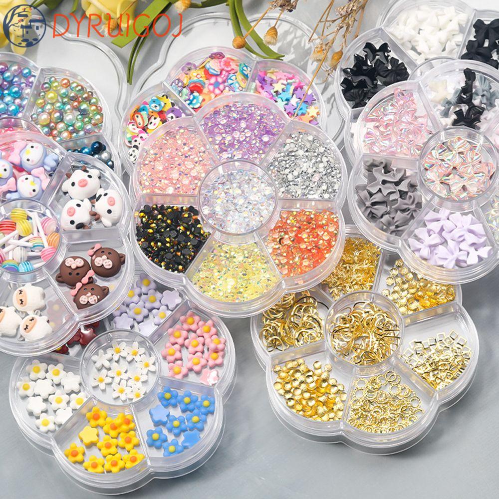 Hộp Phụ Kiện Trang Trí Móng Nghệ Thuật Họa Tiết Vỏ Sò Lấp Lánh Dễ Thương|Phụ Kiện Làm Móng Nghệ Thuật