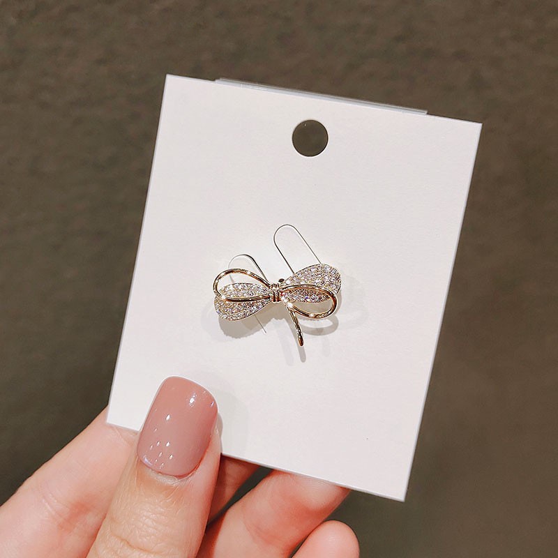 Ghim Cài Áo Hình Nơ Đính Đá Thời Trang Cho Nữ