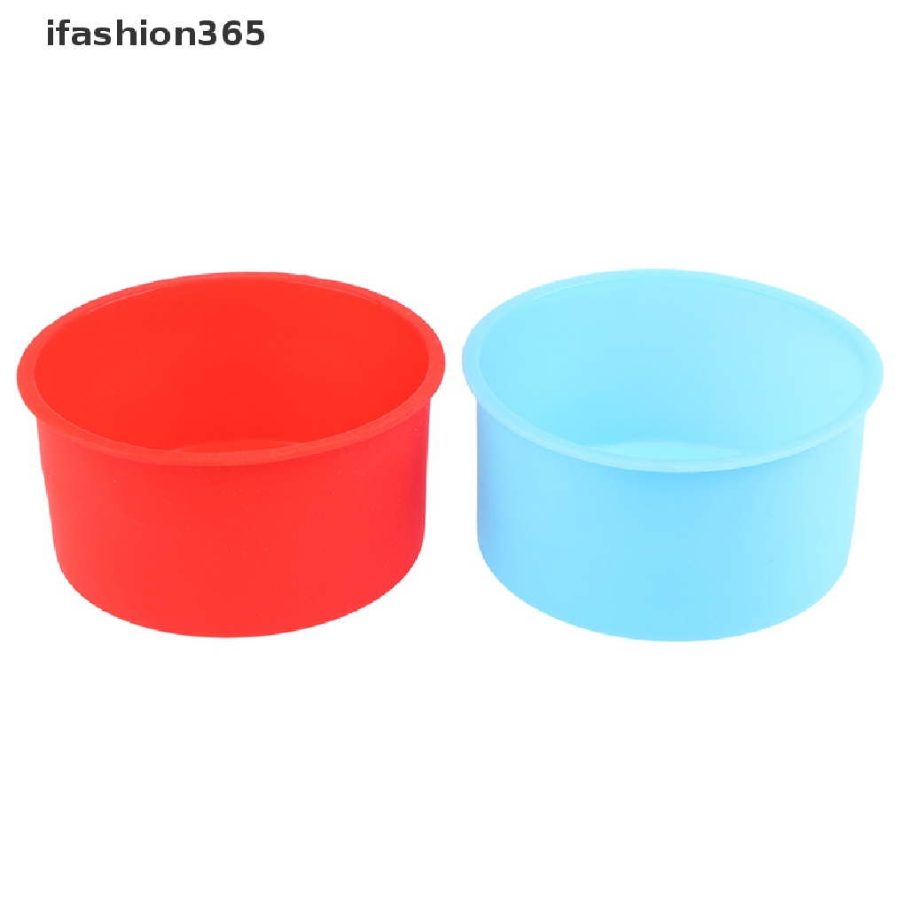 1 Khuôn Nướng Bánh Tròn Mini 4 Inch Bằng Silicon Chống Dính DIY