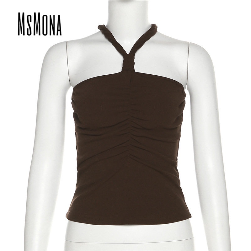 Áo Tank Top Hai Dây Màu Trơn Thời Trang 2023 Quyến Rũ Cho Nữ