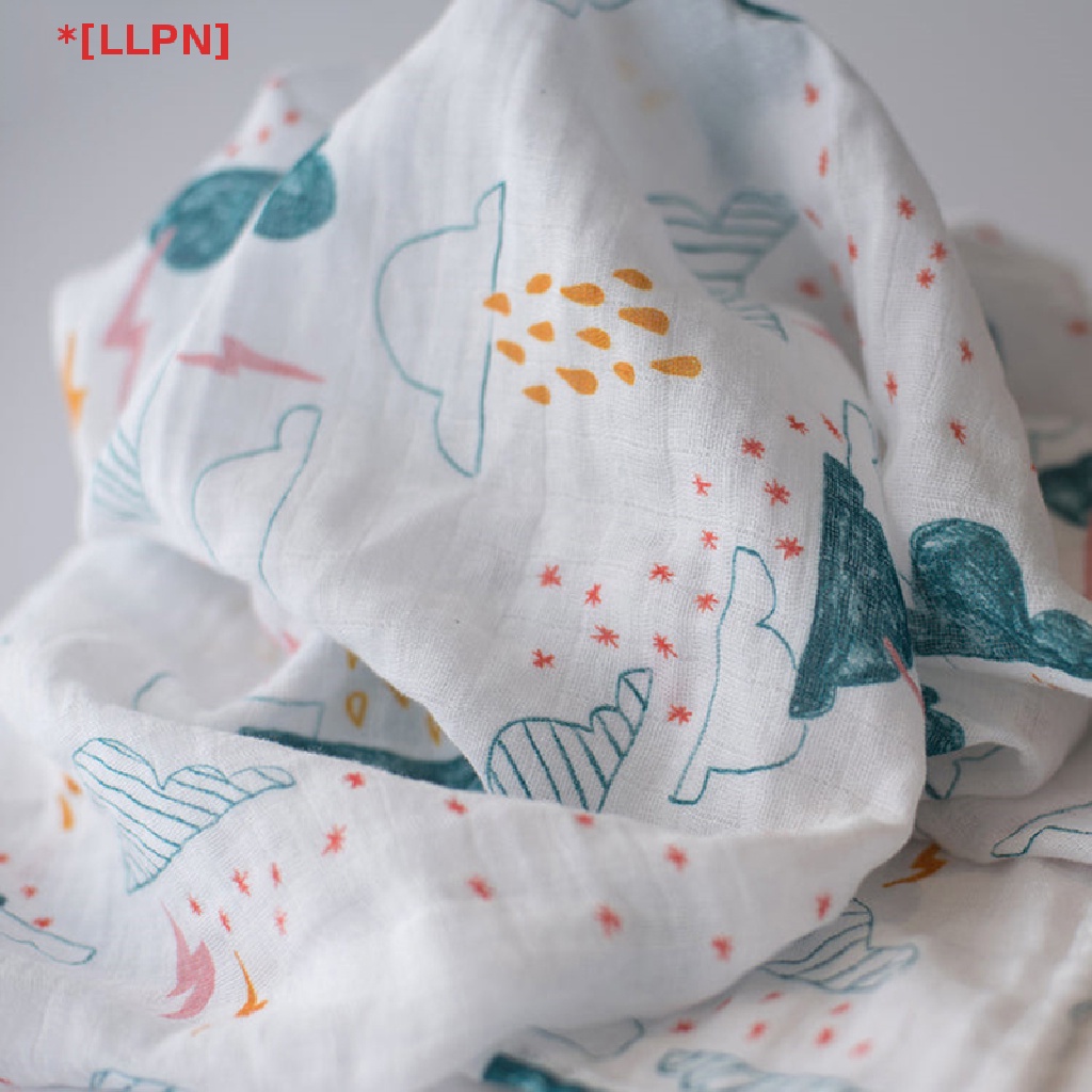 [loyaltysun] Chăn Quấn Em Bé Sơ Sinh Chất Liệu Cotton Muslin Hình Đám Mây