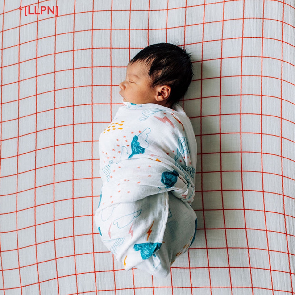 [loyaltysun] Chăn Quấn Em Bé Sơ Sinh Chất Liệu Cotton Muslin Hình Đám Mây
