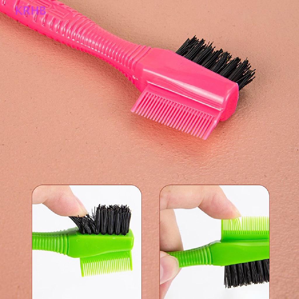 Lược Chải Nhuộm Lông Mày Hai Đầu KRHB Dành Cho Salon
