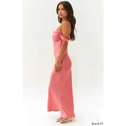 Đầm Dài Hở Vai Tay Ngắn Thời Trang Mùa Hè Cho Nữ Nhảy Múa1O1 1