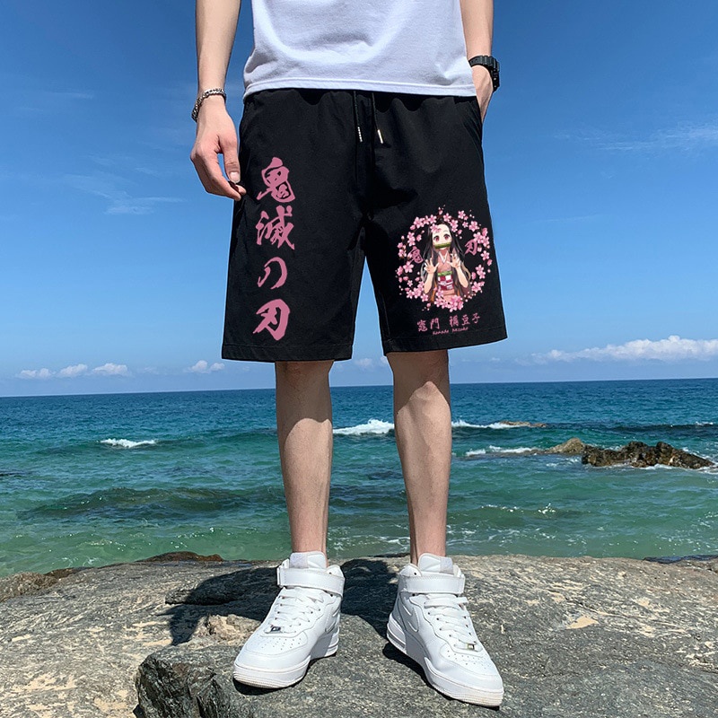 Quần Short Nam Anime Demon Slayer Kamado Nezuko Graphics