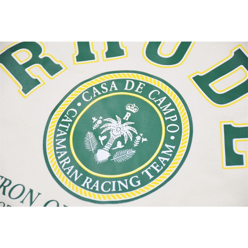 Áo Thun Cotton Tay Ngắn In Chữ RHUDE Events Plus Size S-XL Unisex