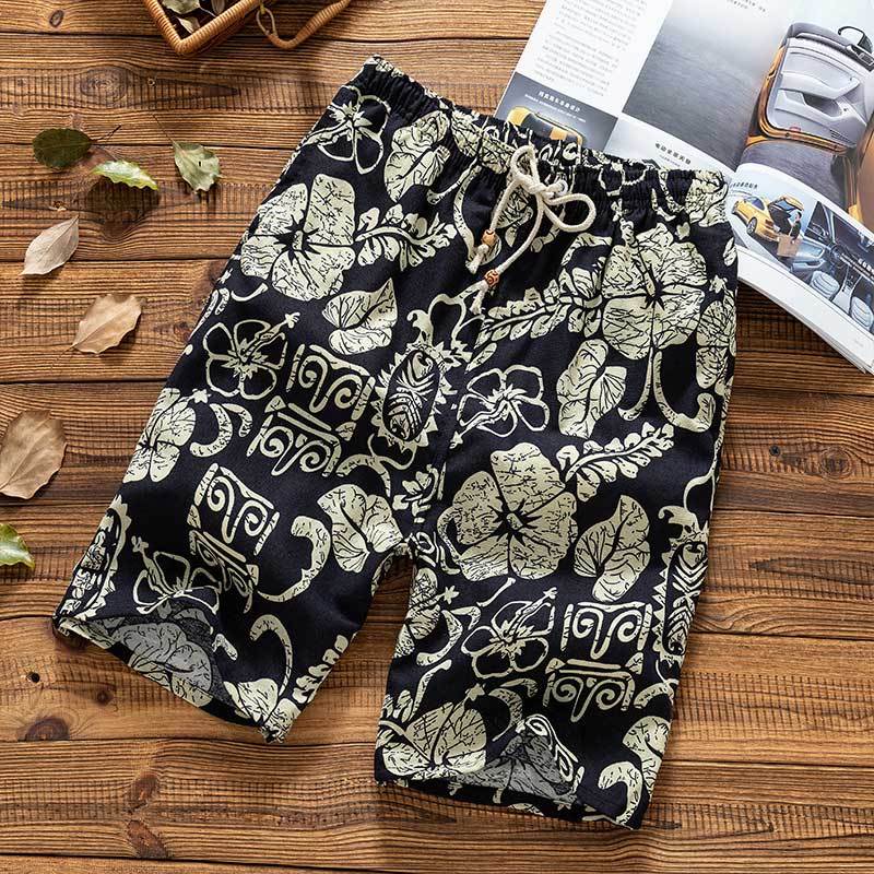 Quần Short Cotton Ống Rộng Thoáng Khí Mau Khô Thời Trang Mùa Hè Phong Cách Hàn Quốc Cho Nam