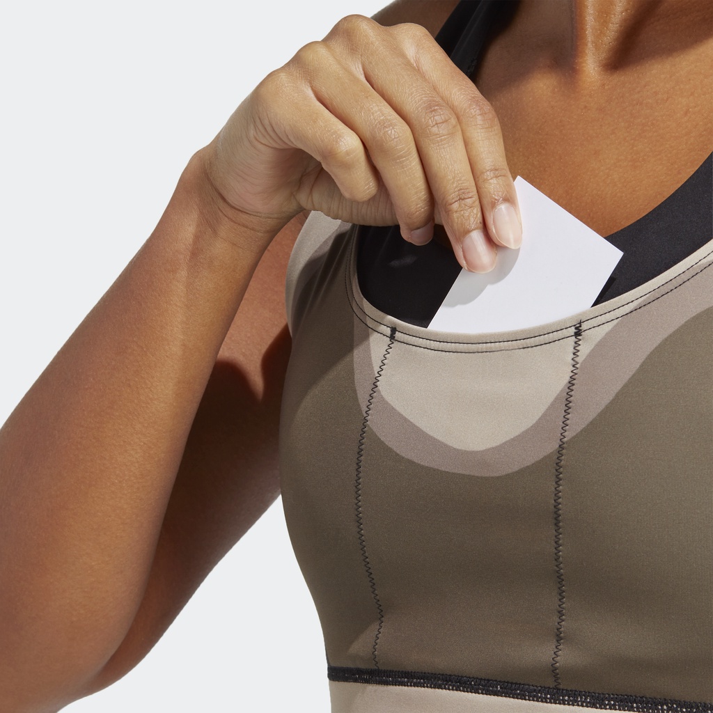 adidas Tập luyện Áo Bra Chạy Bộ Có Túi adidas x Marimekko Nữ nâu HR8171