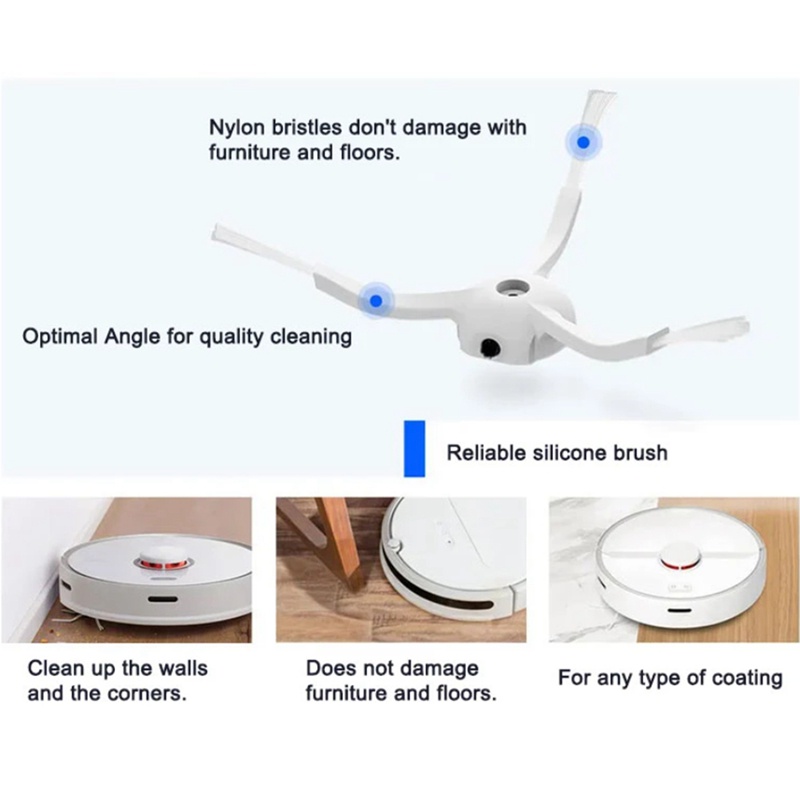 Set 19 Phụ Kiện Dành Cho Máy Hút Bụi Xiaomi Mi Robot 1 / 1S Roborock S4 S5 S50 S51 Max SDJQR01RR SDJQR02RR SDJQR03RR
